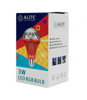 لامپ دیسکویی گردان RGB برند Alite
