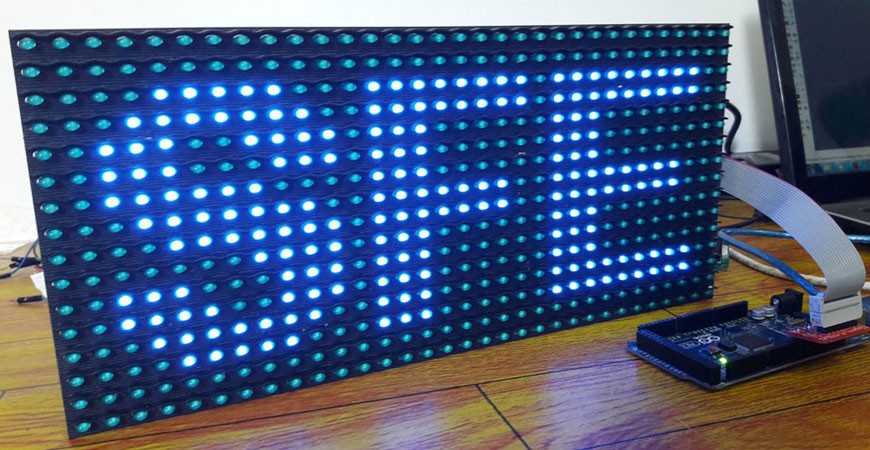 آموزش راه اندازی ماژول LED P10 تابلو روان با AVR آردوینو